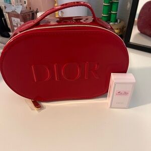 Dior Red Holiday Pouch Bag